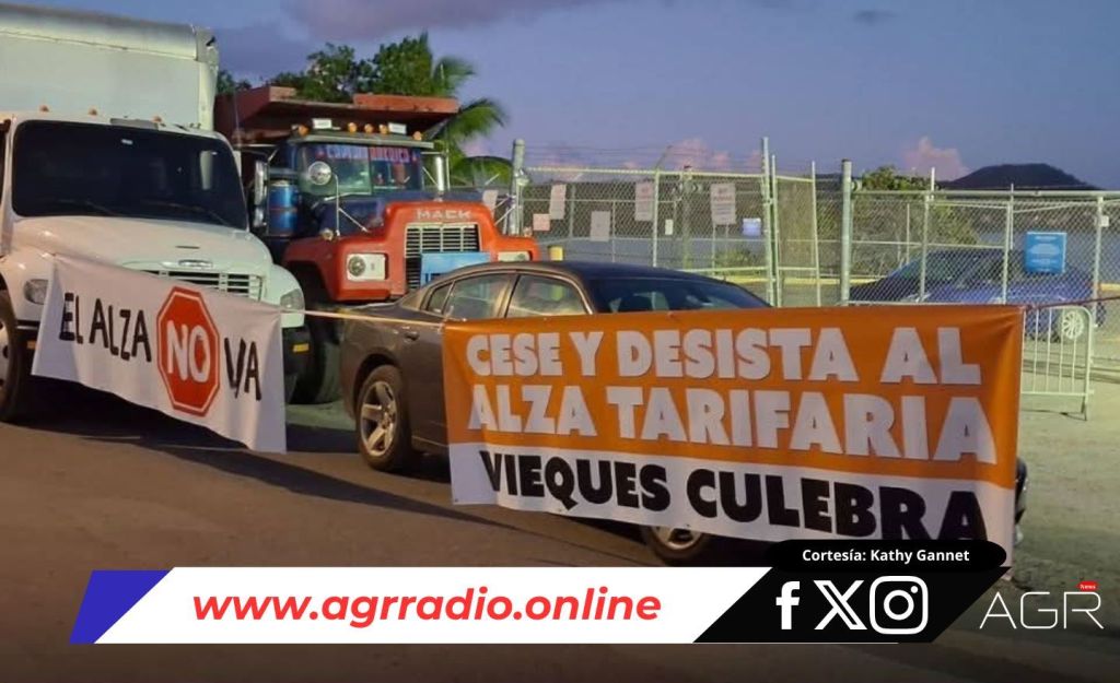 Protesta con camiones bloquea el terminal de lanchas en&nbsp;Vieques